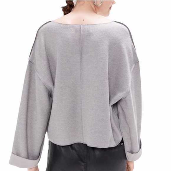 UO Gray Jax Inside Out Oversized Sweater - Picture 2 of 3